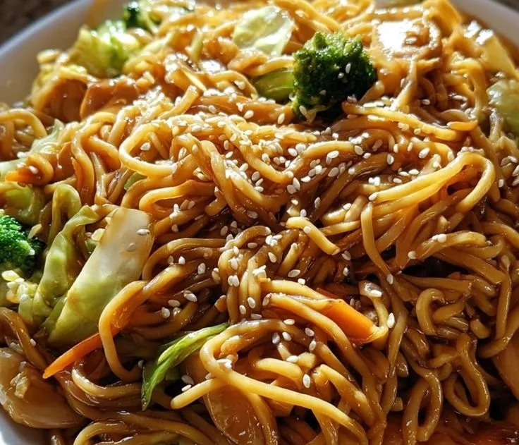 Delicious teriyaki chicken served with noodles in a vibrant dish