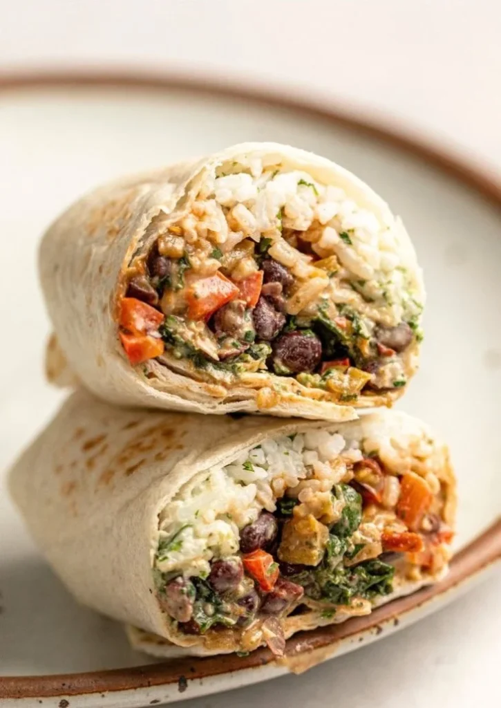 Delicious black bean burritos filled with fresh ingredients and spices