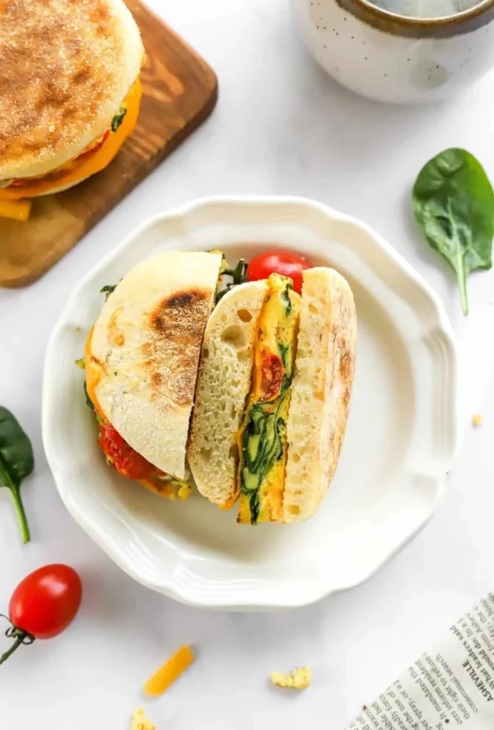 Healthy breakfast sandwich recipe with fresh ingredients and make-ahead tips