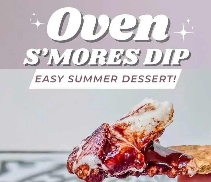 Delicious Oven S'mores Dip with melted chocolate and toasted marshmallows